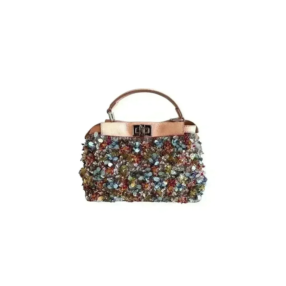 Fendi Multicolor Embellished Crossbody Bag